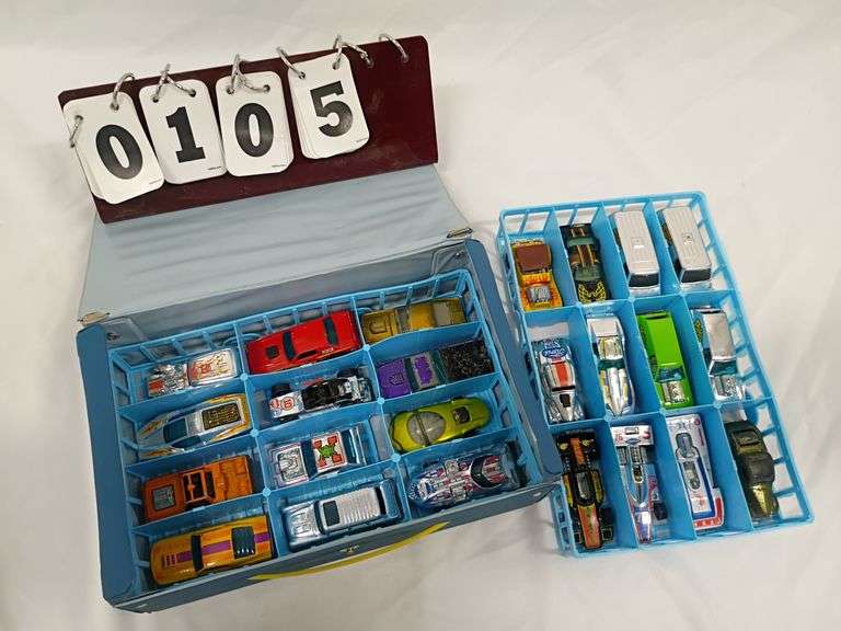 Collection of Hot Wheels Cars In a Matchbox Case