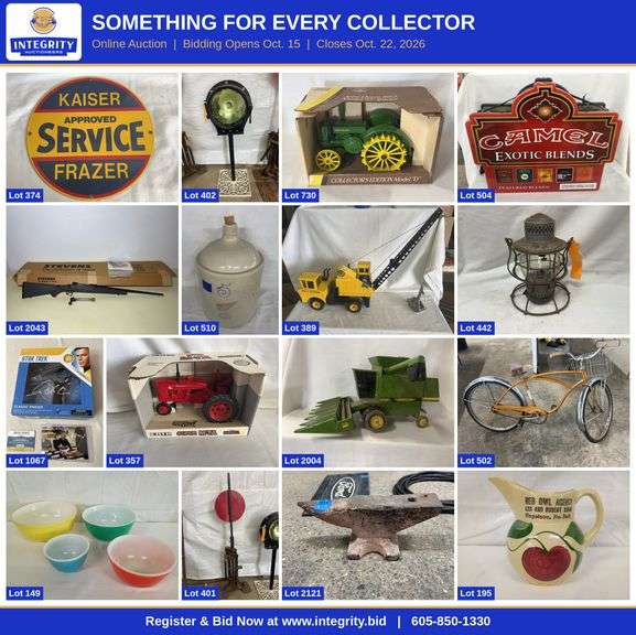 Online Collector Auction: Railroadiana, Toys, Collectibes, Signs and Tools