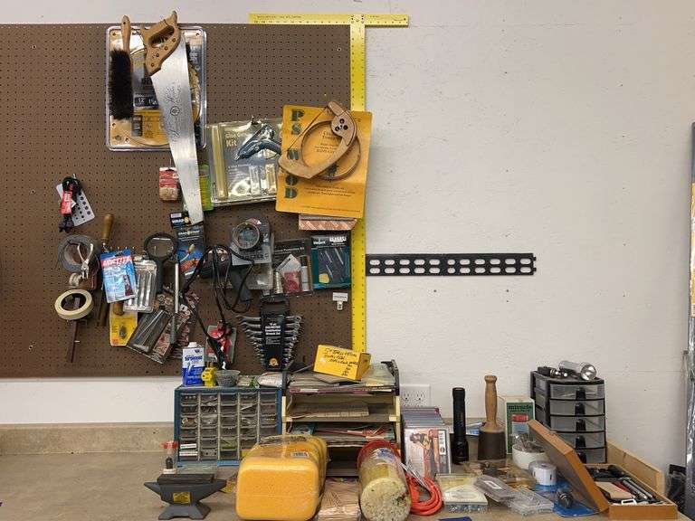Items on the Countertop & Pegboard