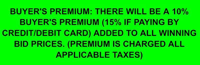 BUYER'S PREMIUM INFORMATION