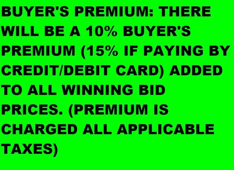 BUYER'S PREMIUM INFORMATION