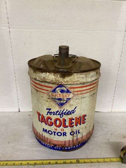 5 GALLON SKELLY MOTOR OIL CAN
