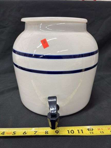 10”T CERAMIC LIQUID DISPENSER CROCK (MISSING LID