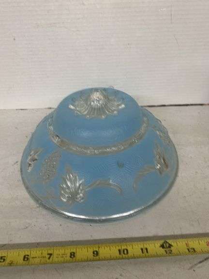 10” BLUE GLASS CEILING LIGHT COVER