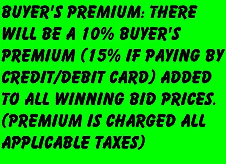 BUYER'S PREMIUM INFORMATION