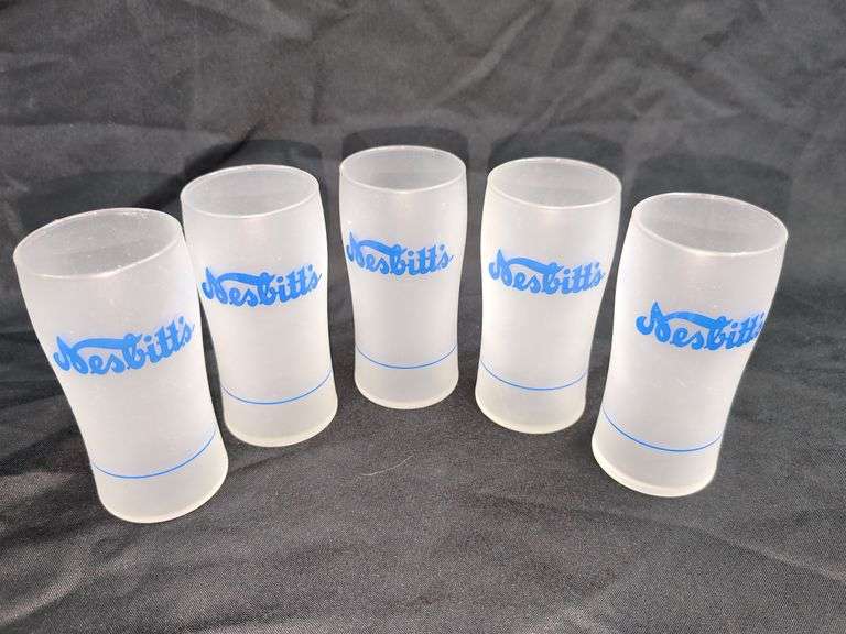 VINTAGE 5-PC. NESBITT'S DRINKING GLASS SET