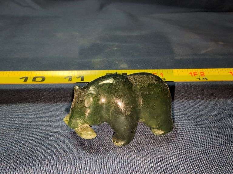 DARK JADE BEAR FIGURE