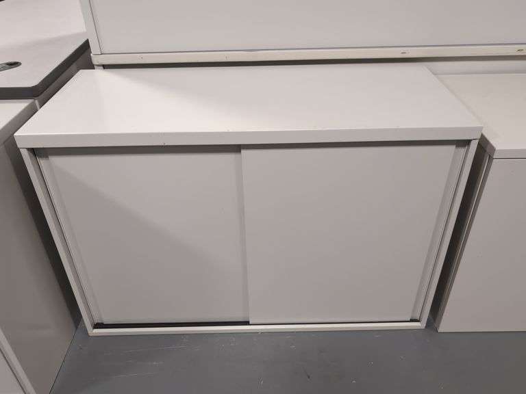 2-DOOR SLIDE-FRONT METAL CABINET (18" X 42" X 28" TALL)