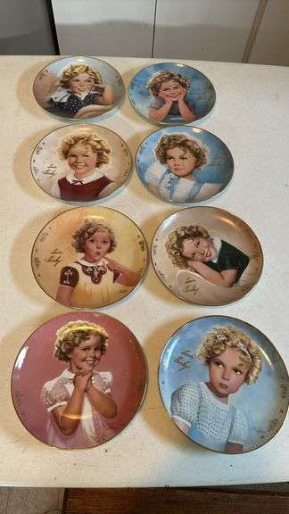 8-CT. NUMBERED SHIRLEY TEMPLE PLATES