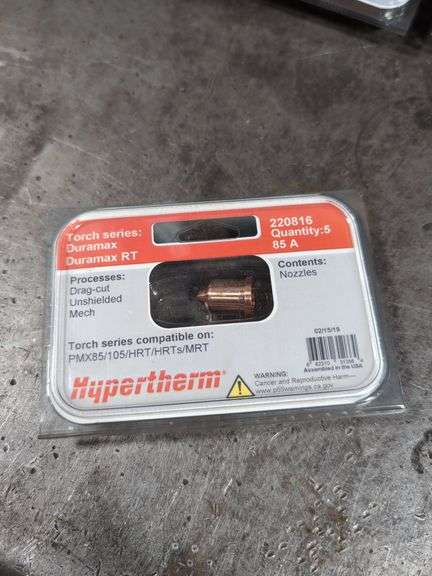 HYPERTHERM DURAMAX PLASMA CUTTER DRAG-CUT NOZZLES 5-PACK