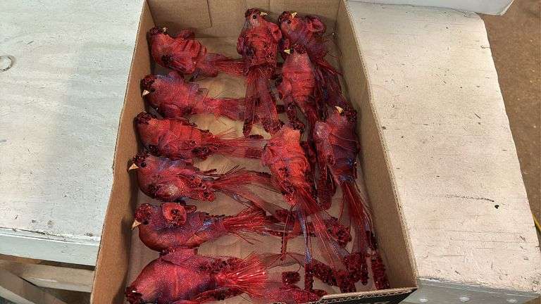 CLIP-ON CARDINAL ORNAMENTS