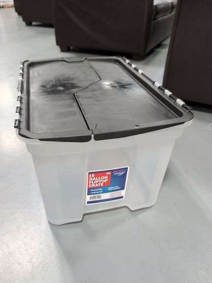 15-GALLON FLIP-TOP STORAGE TOTE