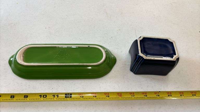 9.5”L FIESTA CORN/RELISH/UTILITY TRAY & FIESTA SUGAR PACKET CADDY