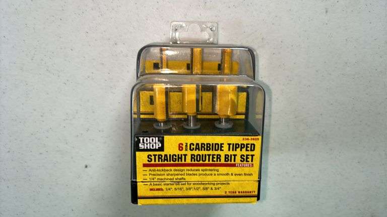 TOOL SHOP 6 PIECE ROUTER BIT SET