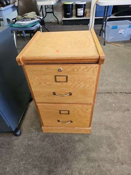 2 DRAWER WOOD FILE CABINET
