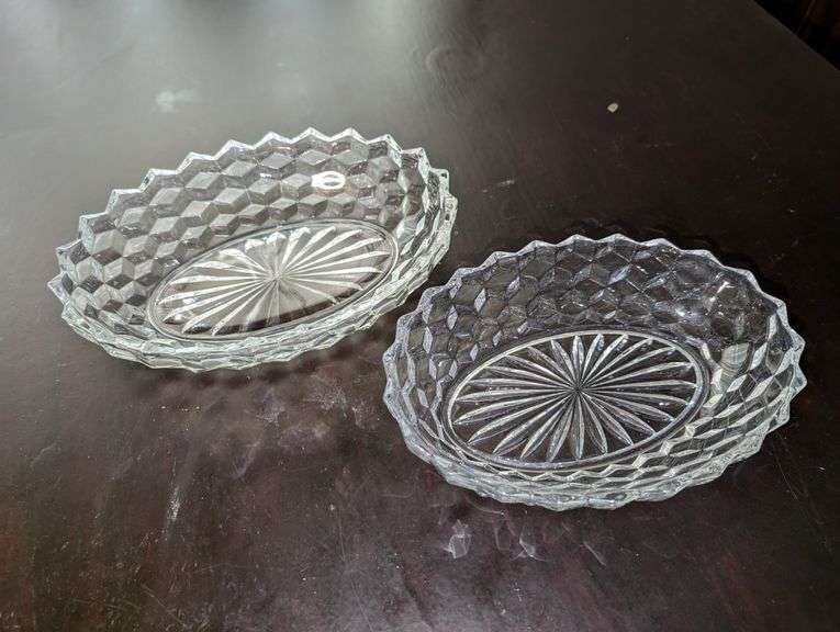 (2) FOSTORIA AMERICAN SERVING DISHES
