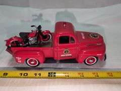 1948 FORD F-1 HARLEY-DAVIDSON FIRE DEPT. DIECAST PICKUP TRUCK MODEL