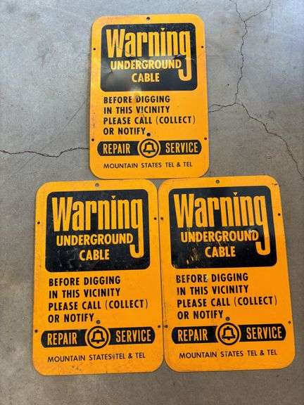3-CT. 12 X 18” METAL SIGNS