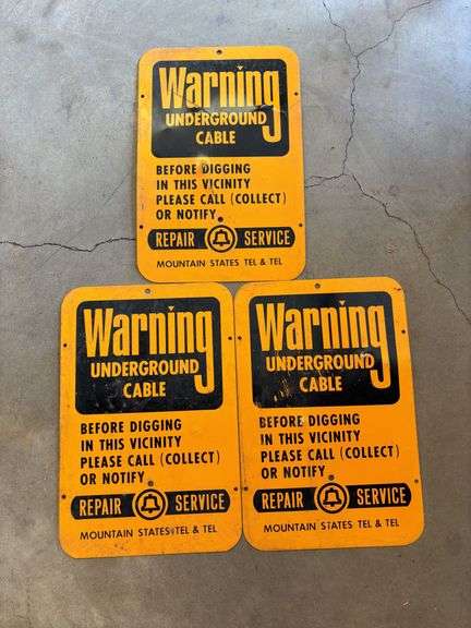 3-CT. 12 X 18” METAL SIGNS