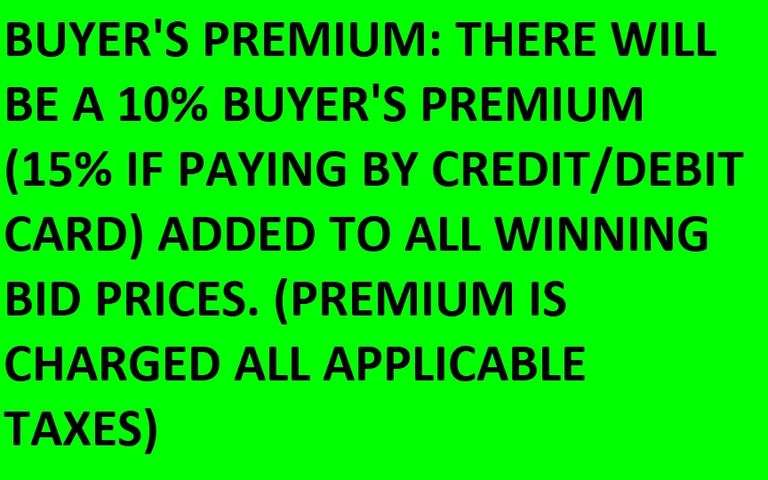 BUYER'S PREMIUM INFORMATION