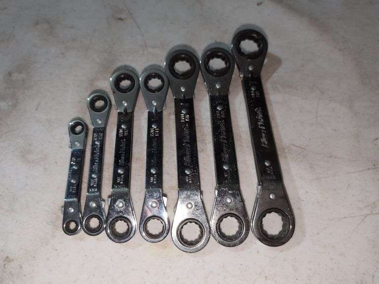 (G) BLUE-POINT 7-PC. RATCHETING OFFSET WRENCH SET (METRIC) - Isabell ...