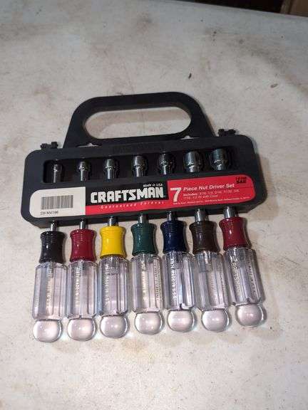 (G) CRAFTSMAN 7-PC. NUT DRIVER SET (SAE) - Isabell Auction