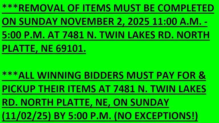 REMOVAL DATE, TIME, & INFORMATION