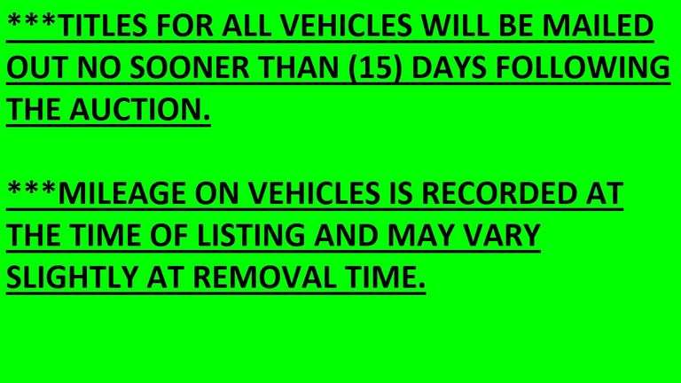 VEHICLE INFORMATION