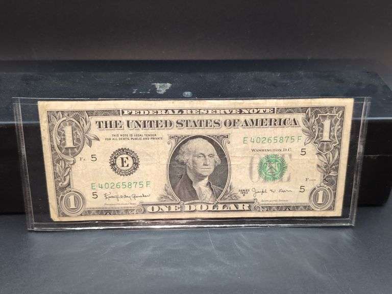 SERIES 1963-B JOSEPH W. BARR $1 NOTE - Isabell Auction