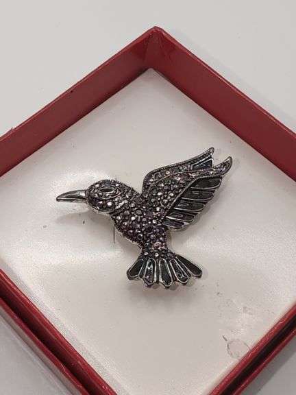 HUMMINGBIRD BROOCH PIN WITH STONES
