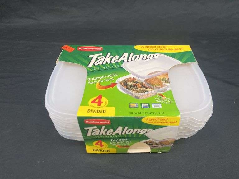 RUBBERMAID 38OZ. TAKEALONGS 4 COUNT CONTAINERS