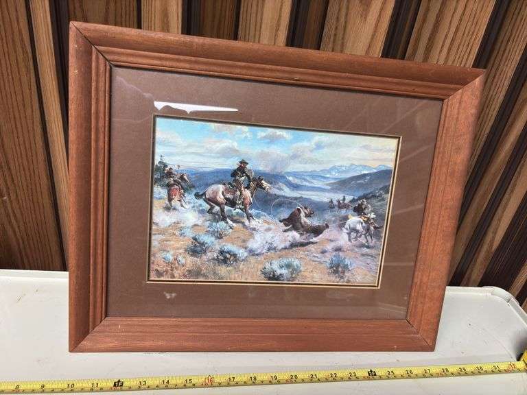 15” X 19” C.M. RUSSEL PRINT Isabell Auction