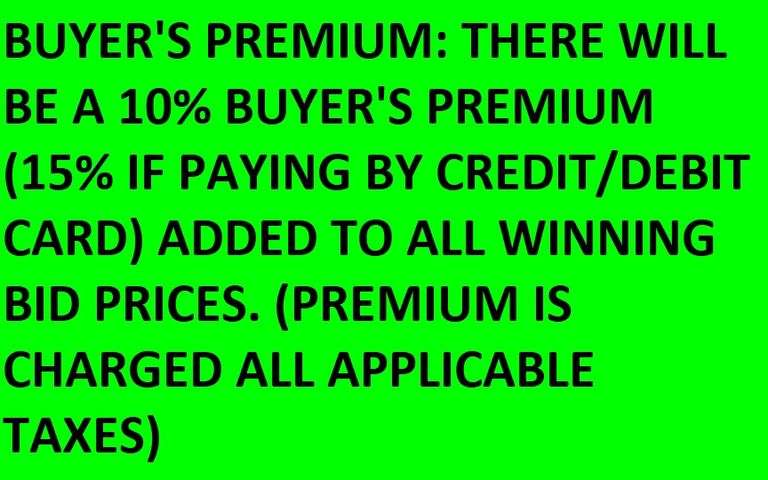 BUYER'S PREMIUM INFORMATION