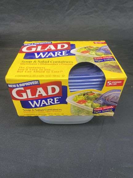 GLADWARE 24OZ. 5 COUNT CONTAINERS