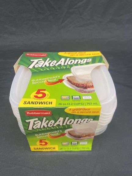 RUBBERMAID 26OZ. TAKE ALONG 5 COUNT CONTAINERS