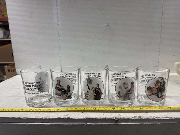 THE SATURDAY EVENING POST NORMAN ROCKWELL GLASSWARE COLLECTION