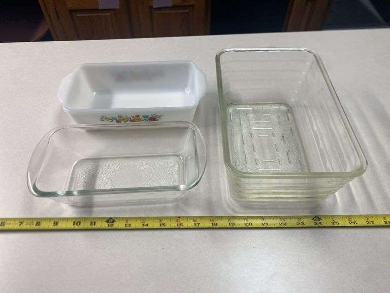 (K) ASSORTED FIRE KING AND CLEAR CASSEROLE DISHES