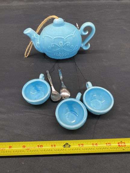 CERAMIC TEA POT WIND CHIME