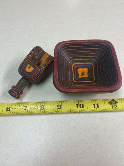 (K) PAKKA WOOD SALT PIG AND SPOON