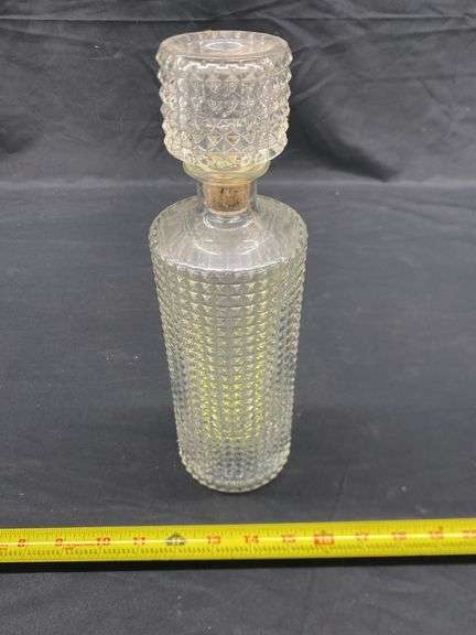 12” CUT GLASS DECANTER