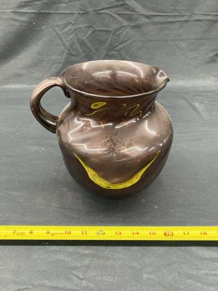 8” AMETHYST GLASS PITCHER