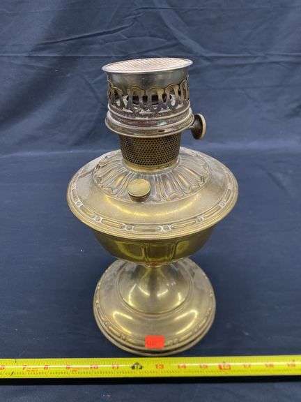 12” BRASS COATED OIL LAMP
