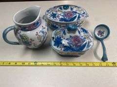 (K) 4PC. FLORAL SERVING DISHES