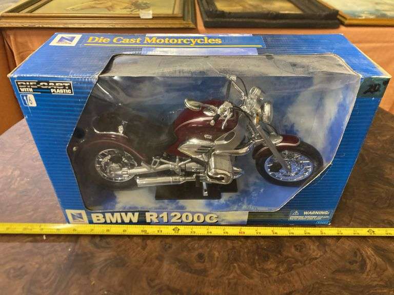 Moto BMW R1200C Miniature 1/6 – New-Ray – Moulé Sous Pression – Jaune – Occasion