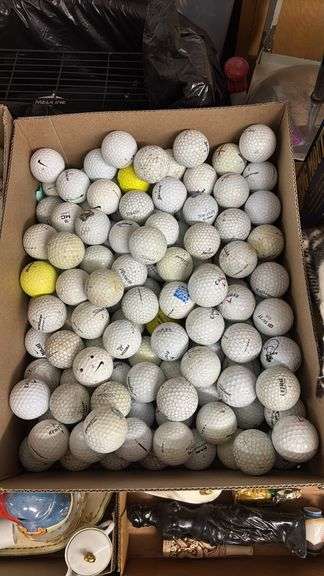 BOX OF ASSORTED GOLF BALLS