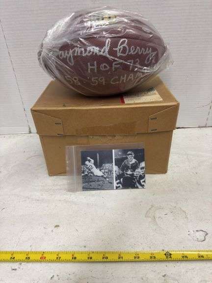 RAYMOND BERRY AUTOGRAPHED NFL FOOTBALL
