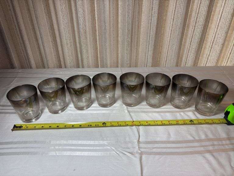 (K) 8-CT. 4”T-SMOKE RIMMED HIGH BALL GLASSES