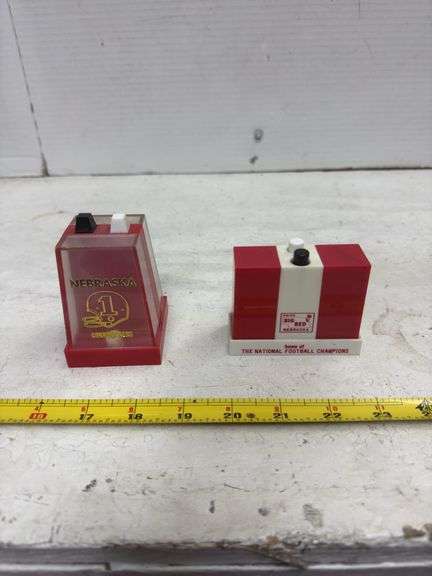 (2) HUSKER SALT AND PEPPER SHAKERS
