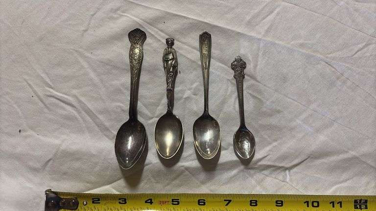 4-CT. SOUVENIR SPOONS (2-ARE STERLING)