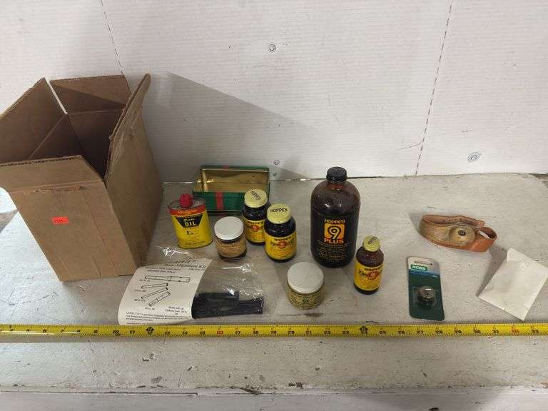 ASSORTED GUN CLEANING OILS AND LUNBRICANTS